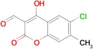 6-Chloro-4-hydroxy-7-methyl-2-oxo-2H-chromene-3-carbaldehyde