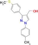 (1-(4-Methylphenyl)-3-(4-(methylthio)phenyl)-1H-pyrazol-4-yl)methanol