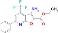Ethyl 3-amino-6-phenyl-4-(trifluoromethyl)furo(2,3-b)pyridine-2-carboxylate