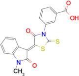 3-(5-(1-methyl-2-oxoindolin-3-ylidene)-4-oxo-2-thioxothiazolidin-3-yl)benzoic acid