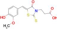 3-(5-(4-hydroxy-3-methoxybenzylidene)-4-oxo-2-thioxothiazolidin-3-yl)propanoic acid