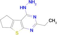 2-ethyl-4-hydrazinyl-6,7-dihydro-5H-cyclopenta[4,5]thieno[2,3-d]pyrimidine