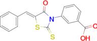 3-{4-Oxo-5-[1-phenyl-meth-(Z)-ylidene]-2-thioxo-thiazolidin-3-yl}-benzoic acid