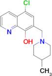 5-Chloro-7-[(4-methylpiperidin-1-yl)methyl]quinolin-8-ol