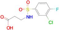 3-((3-chloro-4-fluorophenyl)sulfonamido)propanoic acid