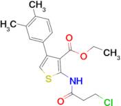 ethyl 2-(3-chloropropanamido)-4-(3,4-dimethylphenyl)thiophene-3-carboxylate