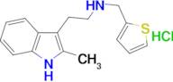 2-(2-methyl-1H-indol-3-yl)-N-(thiophen-2-ylmethyl)ethan-1-amine hydrochloride