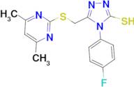 5-{[(4,6-dimethylpyrimidin-2-yl)thio]methyl}-4-(4-fluorophenyl)-4H-1,2,4-triazole-3-thiol