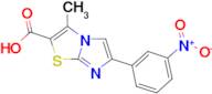 3-methyl-6-(3-nitrophenyl)imidazo[2,1-b][1,3]thiazole-2-carboxylic acid