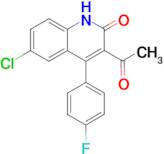 3-acetyl-6-chloro-4-(4-fluorophenyl)quinolin-2(1H)-one