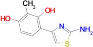 4-(2-Amino-1,3-thiazol-4-yl)-2-methylbenzene-1,3-diol