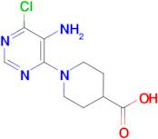 1-(5-Amino-6-chloropyrimidin-4-yl)piperidine-4-carboxylic acid