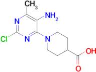 1-(5-Amino-2-chloro-6-methylpyrimidin-4-yl)piperidine-4-carboxylic acid