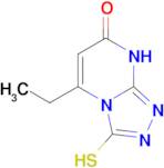 5-ethyl-3-mercapto[1,2,4]triazolo[4,3-{a}]pyrimidin-7(8{H})-one