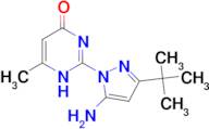 2-(5-Amino-3-tert-butyl-1H-pyrazol-1-yl)-6-methylpyrimidin-4(3H)-one