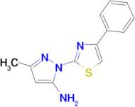 3-methyl-1-(4-phenyl-1,3-thiazol-2-yl)-1H-pyrazol-5-amine