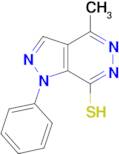 4-methyl-1-phenyl-1H-pyrazolo[3,4-d]pyridazine-7-thiol