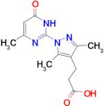 3-[3,5-dimethyl-1-(4-methyl-6-oxo-1,6-dihydropyrimidin-2-yl)-1H-pyrazol-4-yl]propanoic acid
