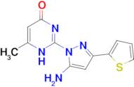 2-[5-amino-3-(2-thienyl)-1H-pyrazol-1-yl]-6-methylpyrimidin-4(3H)-one