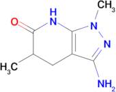 3-amino-1,5-dimethyl-1,4,5,7-tetrahydro-6H-pyrazolo[3,4-b]pyridin-6-one
