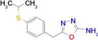5-(4-(isopropylthio)benzyl)-1,3,4-oxadiazol-2-amine