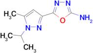 5-(1-isopropyl-5-methyl-1H-pyrazol-3-yl)-1,3,4-oxadiazol-2-amine