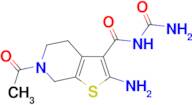 6-acetyl-2-amino-N-(aminocarbonyl)-4,5,6,7-tetrahydrothieno[2,3-c]pyridine-3-carboxamide