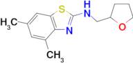 4,6-dimethyl-N-(tetrahydrofuran-2-ylmethyl)-1,3-benzothiazol-2-amine