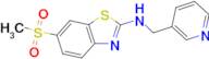 6-(methylsulfonyl)-N-(pyridin-3-ylmethyl)benzo[d]thiazol-2-amine