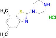 5,7-dimethyl-2-piperazin-1-yl-1,3-benzothiazole hydrochloride