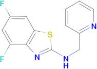 4,6-difluoro-N-(pyridin-2-ylmethyl)-1,3-benzothiazol-2-amine