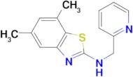 5,7-dimethyl-N-(pyridin-2-ylmethyl)-1,3-benzothiazol-2-amine