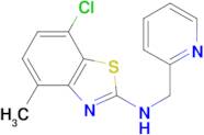 7-chloro-4-methyl-N-(pyridin-2-ylmethyl)-1,3-benzothiazol-2-amine