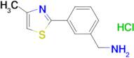 [3-(4-methyl-1,3-thiazol-2-yl)benzyl]amine hydrochloride