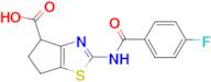 2-(4-fluorobenzamido)-5,6-dihydro-4H-cyclopenta[d]thiazole-4-carboxylic acid