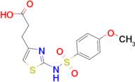 3-(2-{[(4-methoxyphenyl)sulfonyl]amino}-1,3-thiazol-4-yl)propanoic acid