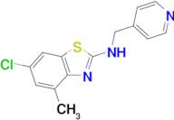 6-chloro-4-methyl-N-(pyridin-4-ylmethyl)-1,3-benzothiazol-2-amine