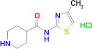 N-(4-methyl-1,3-thiazol-2-yl)piperidine-4-carboxamide hydrochloride