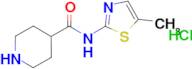 N-(5-methyl-1,3-thiazol-2-yl)piperidine-4-carboxamide hydrochloride