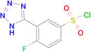4-fluoro-3-(1H-tetrazol-5-yl)benzenesulfonyl chloride