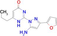 2-[5-amino-3-(2-furyl)-1H-pyrazol-1-yl]-6-propylpyrimidin-4(3H)-one