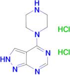 4-(1-Piperazinyl)-1H-pyrazolo[3,4-d]pyrimidine dihydrochloride