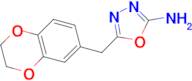 5-(2,3-dihydro-1,4-benzodioxin-6-ylmethyl)-1,3,4-oxadiazol-2-amine