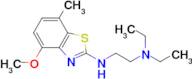 N,N-diethyl-N'-(4-methoxy-7-methyl-1,3-benzothiazol-2-yl)ethane-1,2-diamine