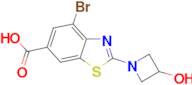 4-bromo-2-(3-hydroxyazetidin-1-yl)benzo[d]thiazole-6-carboxylic acid