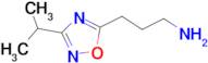 [3-(3-isopropyl-1,2,4-oxadiazol-5-yl)propyl]amine