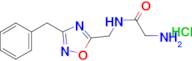 2-amino-N-((3-benzyl-1,2,4-oxadiazol-5-yl)methyl)acetamide hydrochloride