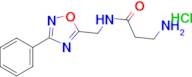 3-amino-N-((3-phenyl-1,2,4-oxadiazol-5-yl)methyl)propanamide hydrochloride