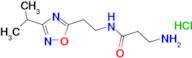3-amino-N-(2-(3-isopropyl-1,2,4-oxadiazol-5-yl)ethyl)propanamide hydrochloride