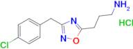 3-(3-(4-chlorobenzyl)-1,2,4-oxadiazol-5-yl)propan-1-amine hydrochloride